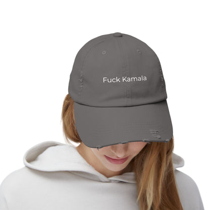 F Kamala Unisex Distressed Cap