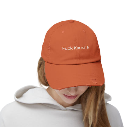 F Kamala Unisex Distressed Cap