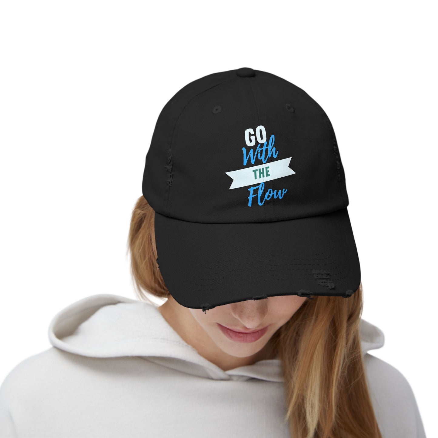 Go With the Flow Distressed Cap