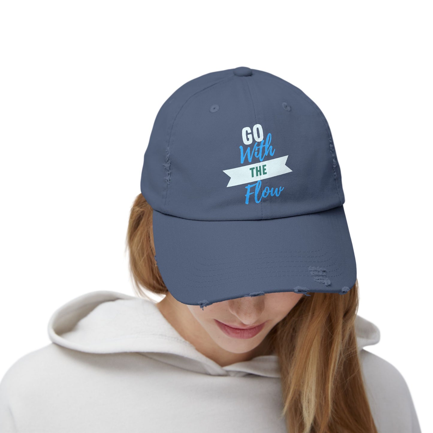 Go With the Flow Distressed Cap