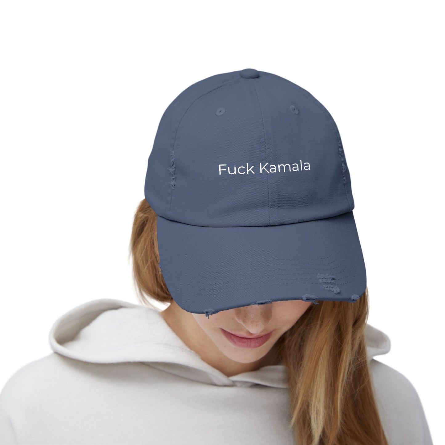 F Kamala Unisex Distressed Cap